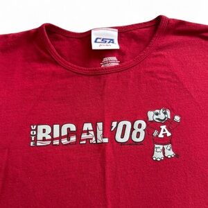 university of alabama big al graphic baby tee t-shirt size small